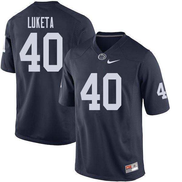 NCAA Nike Men's Penn State Nittany Lions Jesse Luketa #40 College Football Authentic Navy Stitched Jersey KJS1898CA